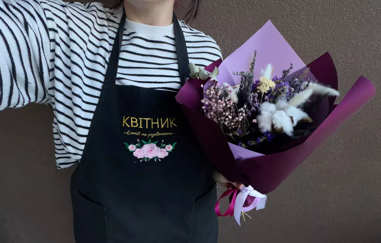 Букет із сухоцвітів «Лавандовий вечір»